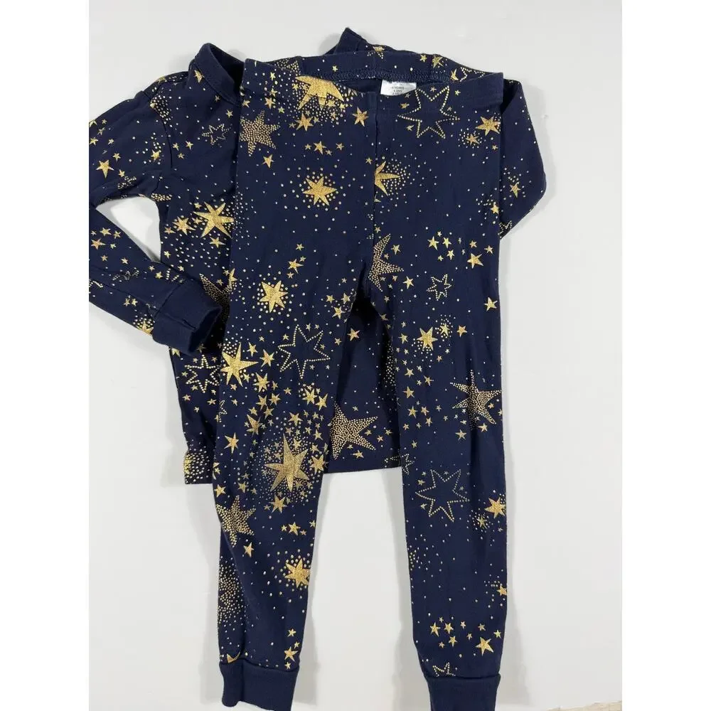 Gap Organically Grown Cotton Gold Star Pajamas Size 4 Years